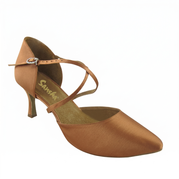 Туфли бальные женские сатин Evelina BR25025S (Сатин, 11, D.TAN)