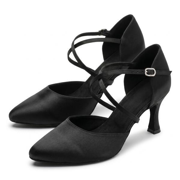 Туфли бальные женские сатин Evelina BR25025S (Сатин, 8, BLK)